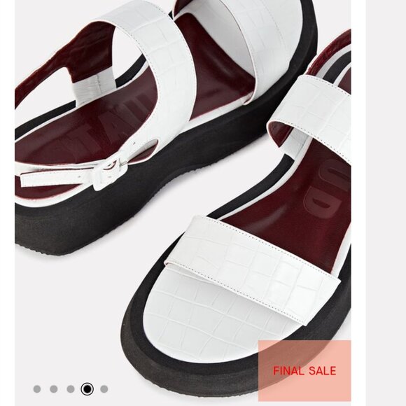 STAUD Nicky White leather sandals US 7 - Picture 11 of 11